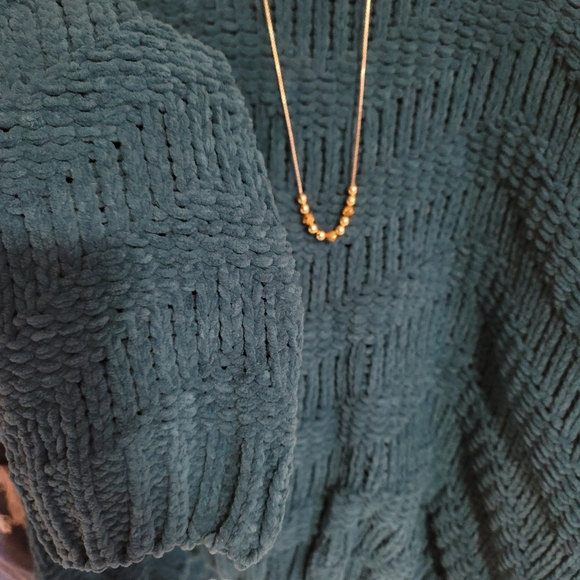 POL Teal Chenille Sweater - Picture 2 of 4